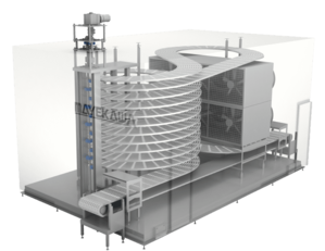 ドラムレス スパイラル型連続式急速凍結装置 MultiLayered Freezer（マルチレイヤードフリーザー）