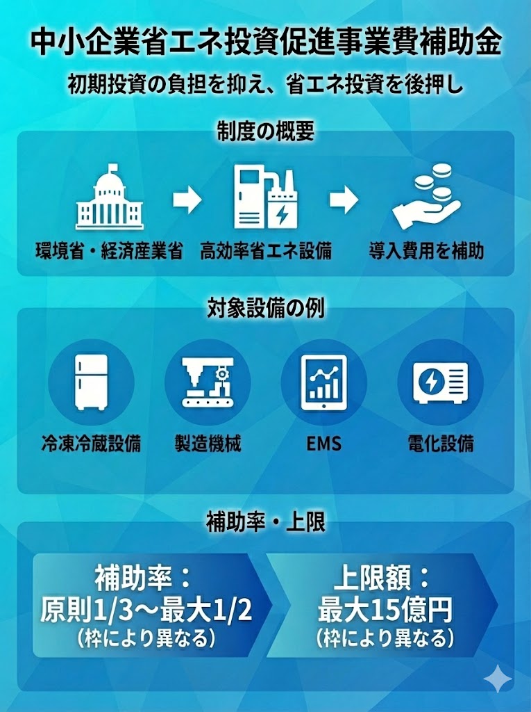中小企業省エネ投資促進事業費補助金要約図解