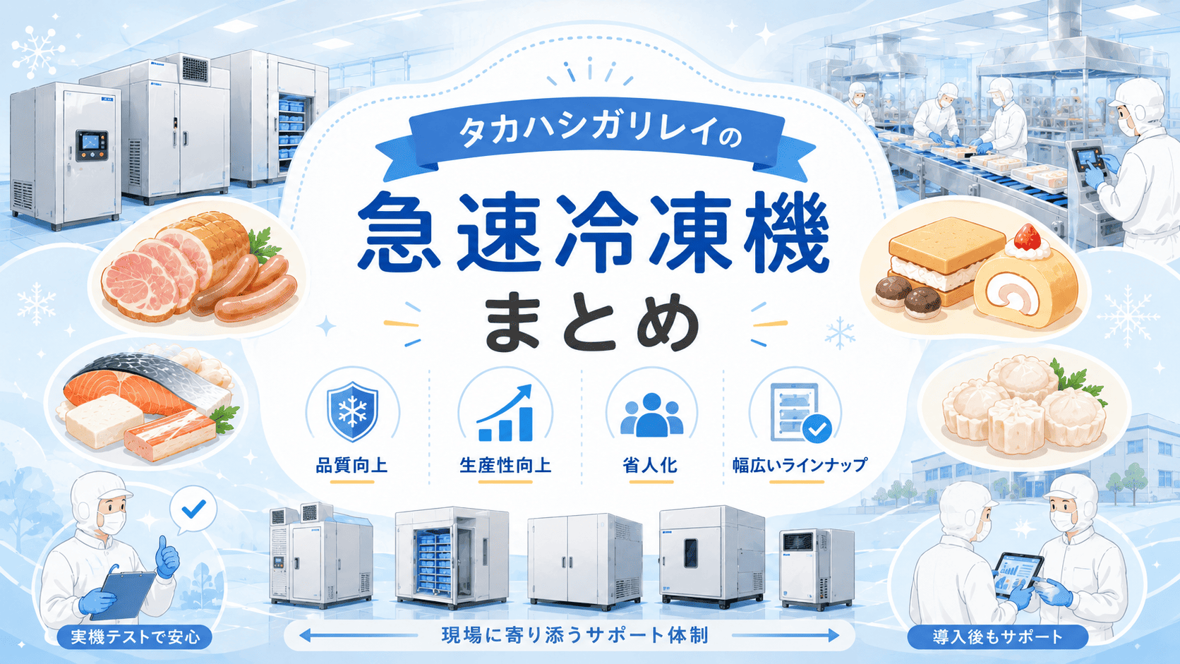 タカハシガリレイの急速冷凍機のまとめ