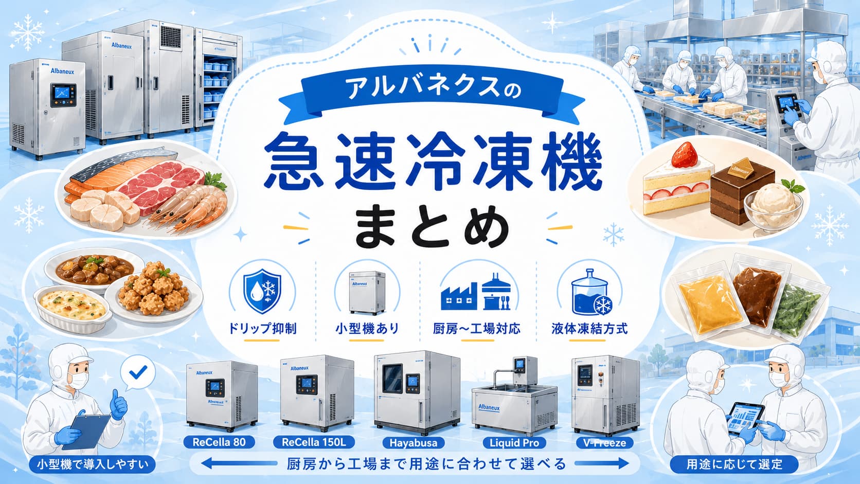 アルバネクスの急速冷凍機のまとめ