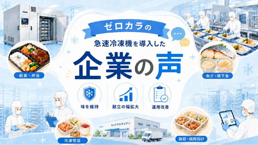 ゼロカラの急速冷凍機を導入した企業の声