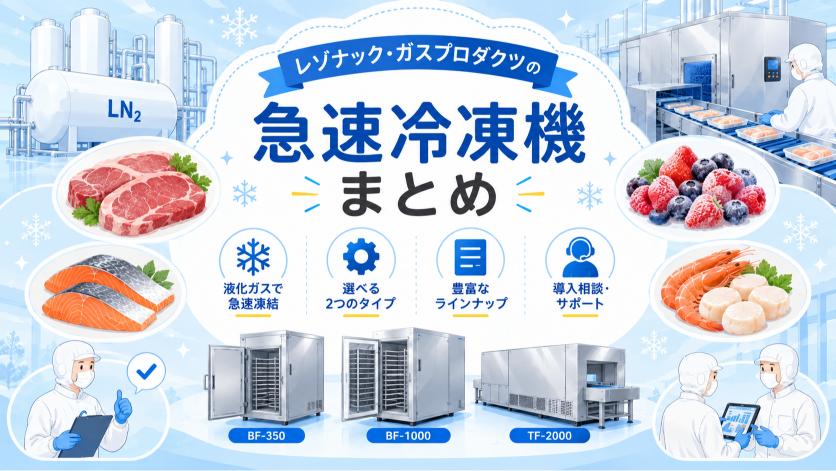 レゾナック・ガスプロダクツの急速冷凍機のまとめ