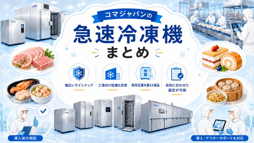 コマジャパンの急速冷凍機のまとめ